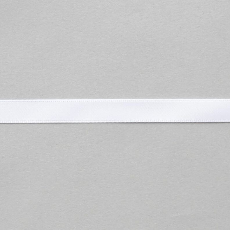 Saténová stuha [9 mm] – bílá,  image number 1