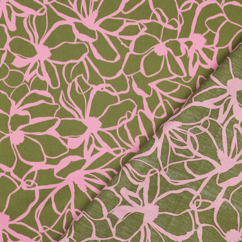Bavlněný satén Magnolia | Nerida Hansen – pistáciová/růžová,  image number 4