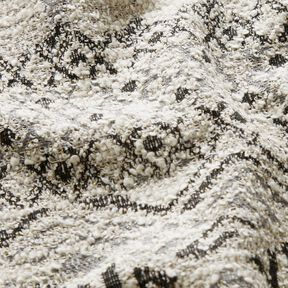 Úplet buklé se vzorem ikat – šedá/bílá, 