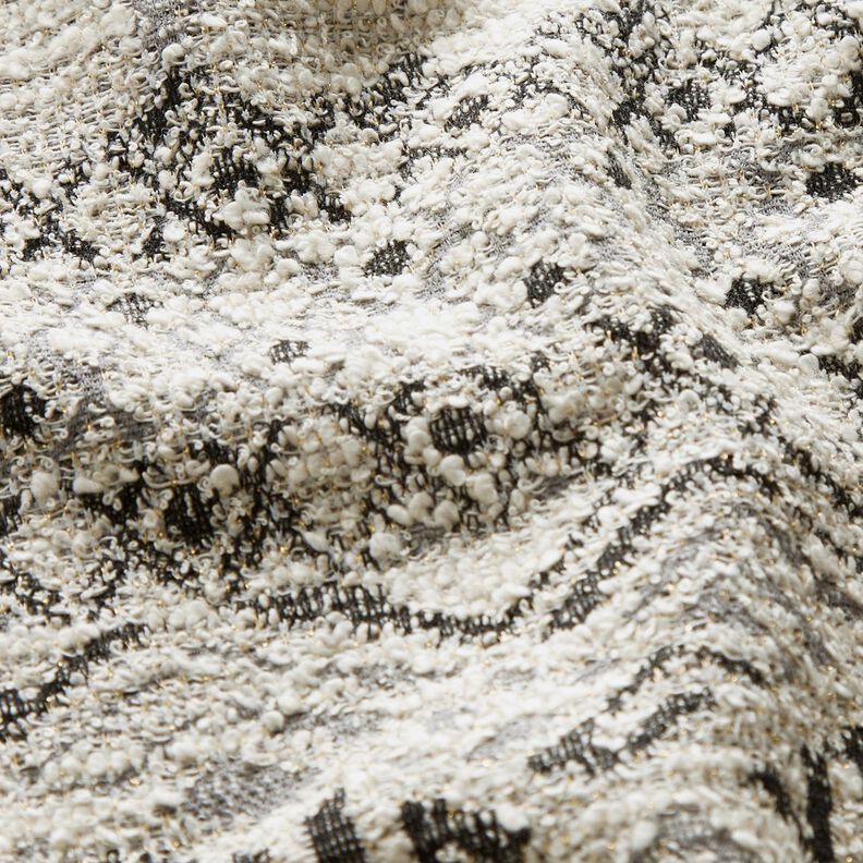 Úplet buklé se vzorem ikat – šedá/bílá,  image number 2