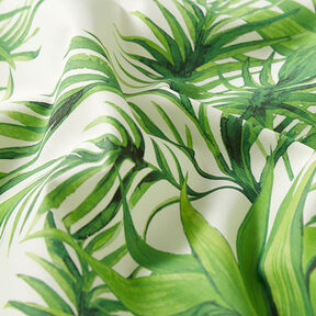 Látka pro venkovní použití Plátno Tropické listy – světle zelená, 
