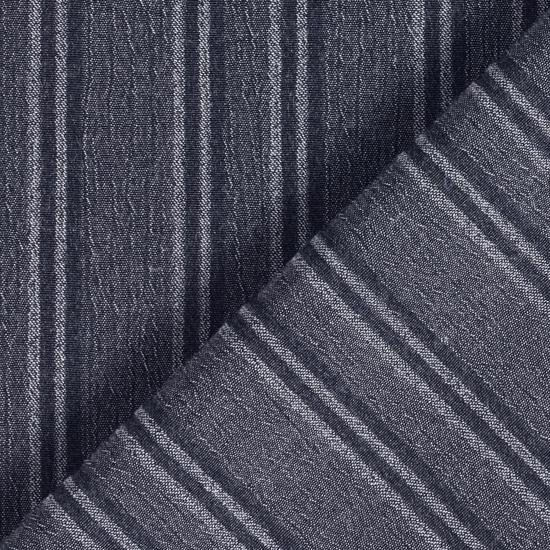 Bavlněná tkanina s drcenými pruhy – namornicka modr,  image number 4
