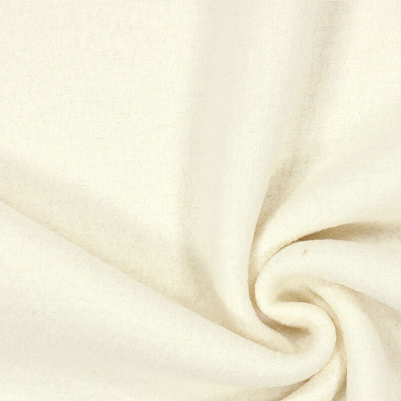 Valchovaný vlněný loden – vlněná bílá,  image number 1