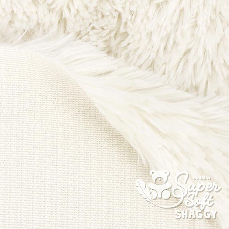 Střapatý plyš SHAGGY [1 M X 0,75 M | Flor: 20 MM] - vlněná bílá  | Kullaloo,  image number 3