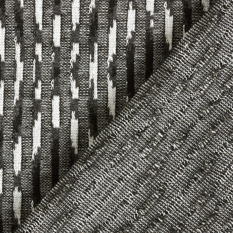 Lehká pletenina Kosočtverce – černá/bílá,  image number 4