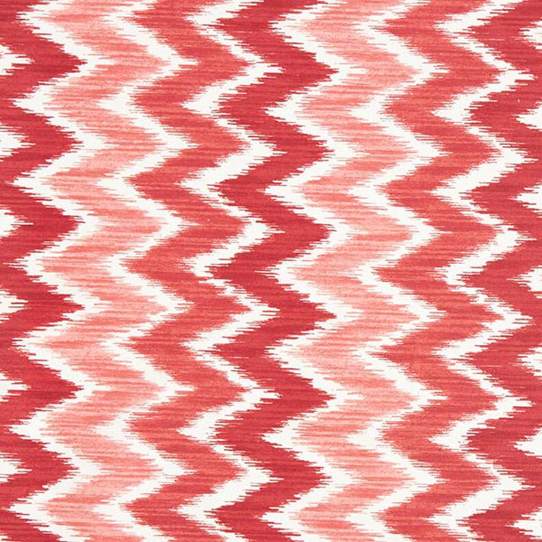 Povrstvená bavlna Ikatový vzor – červená/bílá,  image number 1
