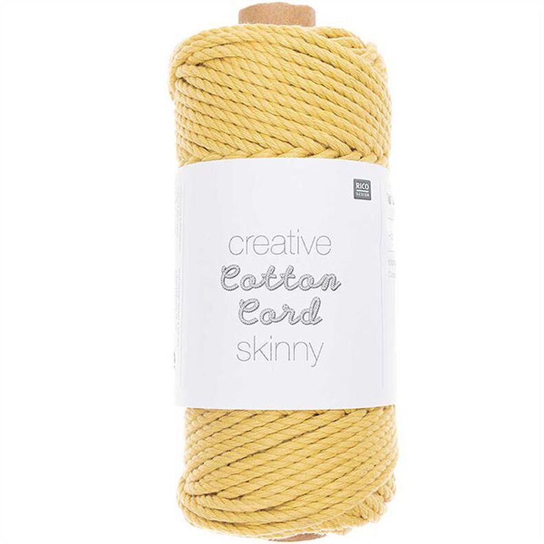 Makramé příze Creative Cotton Cord Skinny [3mm] | Rico Design - hořčicove žlutá,  image number 1
