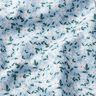 Organická bavlna popelín jemné květy – nebeská modrá,  thumbnail number 2