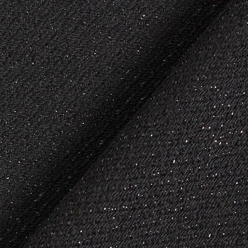 Kostýmová tkanina s třpytivou diagonální strukturou – černá,  image number 3