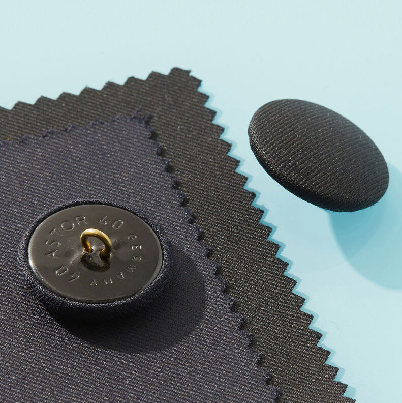 Potažený knoflík Gloss – černá,  image number 2