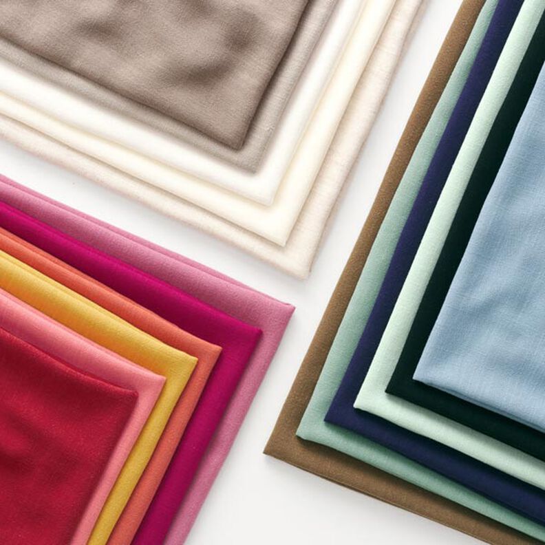 Směs viskózy a lnu měkká – humrová | Zbytek 70cm,  image number 7