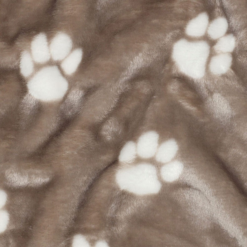 Hebký fleece Zvířecí tlapky | by Poppy – taupe (šedohnědá)/slonová kost,  image number 2