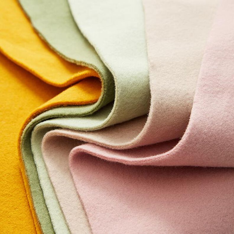 Bavlněný fleece Jednobarevné provedení – mandlová, image number 6