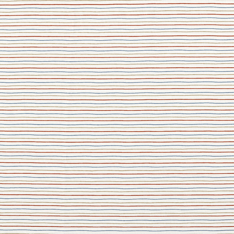 Bavlněný žerzej Nakreslené čáry  – vlněná bílá,  image number 1