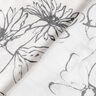 Viskóza mix metalický lesk květinová kresba – bílá/černá,  thumbnail number 5