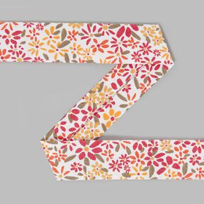 Šikmý proužek Fleur (19 mm) 4 – červená, 