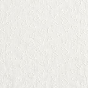 Batist vyšívaná srdce | Poppy Fabrics – slonová kost, 