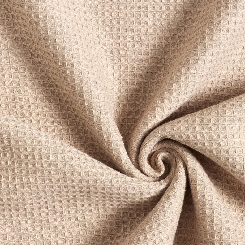 Froté látka/Vaflové piké Jednobarevné provedení – taupe (šedohnědá), image number 4