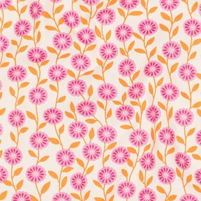 Bavlněný popelín Letní květiny | Poppy Fabrics – růžová/kremová, 