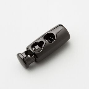 Brzdička na šňůrku kovový [průchod: 3 mm] – antracitová, 