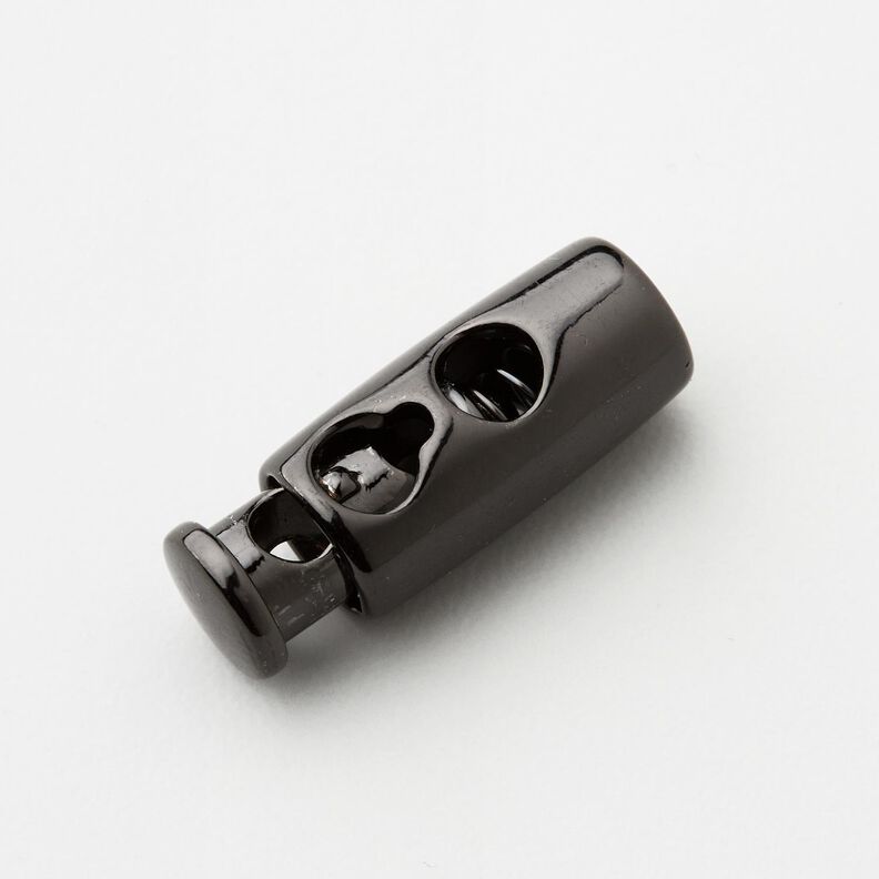 Brzdička na šňůrku kovový [průchod: 3 mm] – antracitová,  image number 1