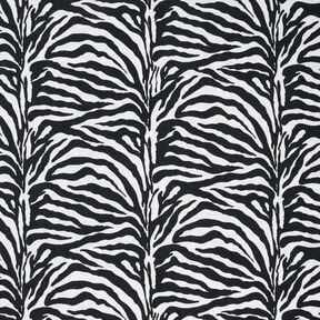 Čalounická látka Žakár Zebra – bílá/černá, 