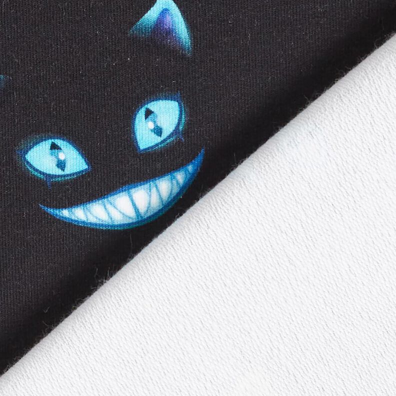 Francouzské froté letní teplákovina Grinch kočka digitální potisk – černá/mix barev,  image number 4
