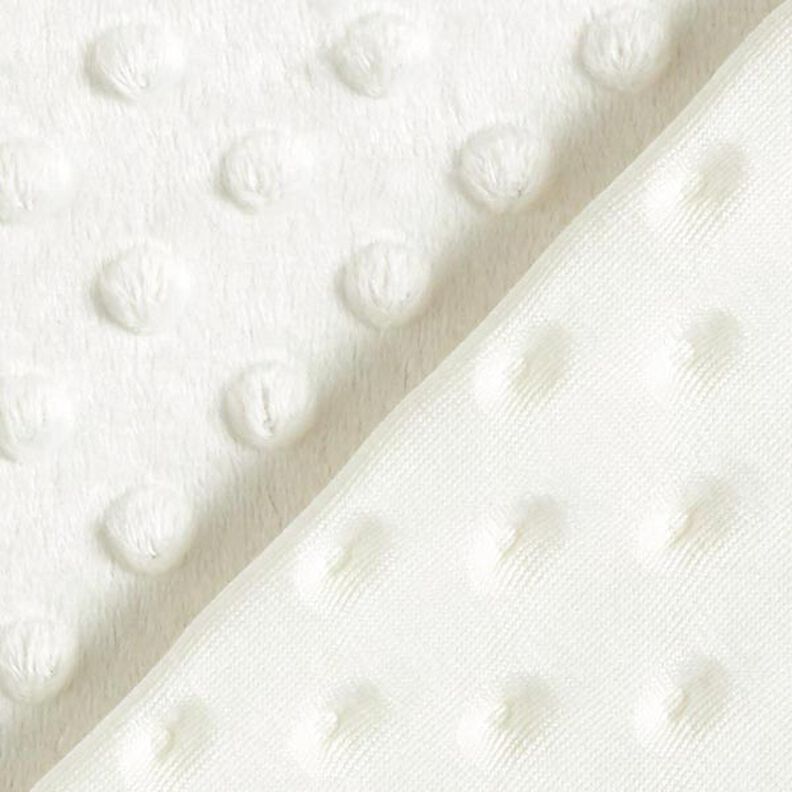 Hebký fleece vyražené puntíky – vlněná bílá,  image number 4