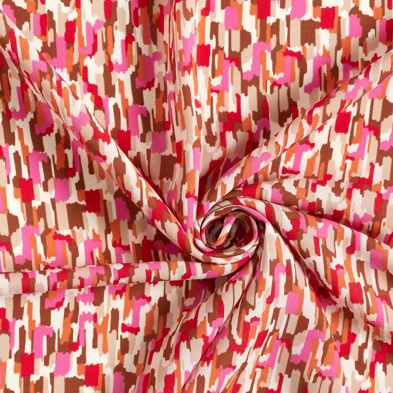 Tahy štětcem na krepové tkanině – pink/tmavě béžová,  image number 3
