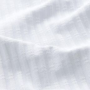 Žebrovaný žerzej Jediný pletený vzor – bílá, 