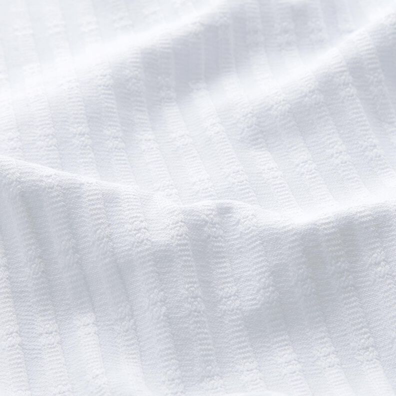 Žebrovaný žerzej Jediný pletený vzor – bílá,  image number 2