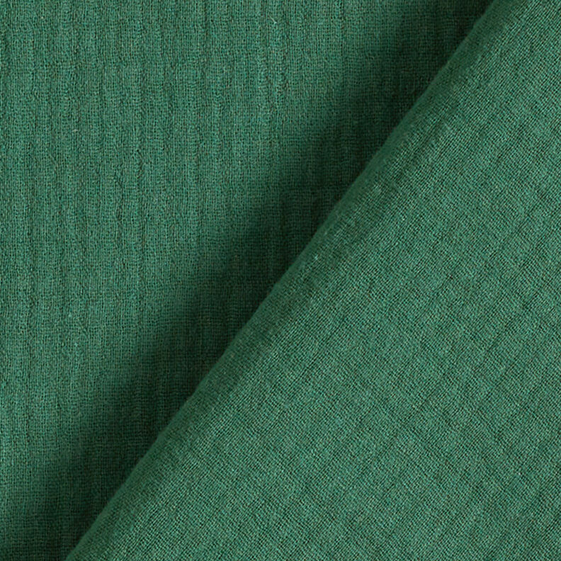 Mušelín / dvojitá mačkaná tkanina – tmavě zelená,  image number 4