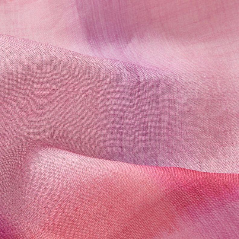 Ramie šifónová batika – výrazná jasně růžová,  image number 3