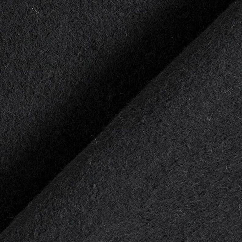 Bavlněný fleece Jednobarevné provedení – černá, image number 4
