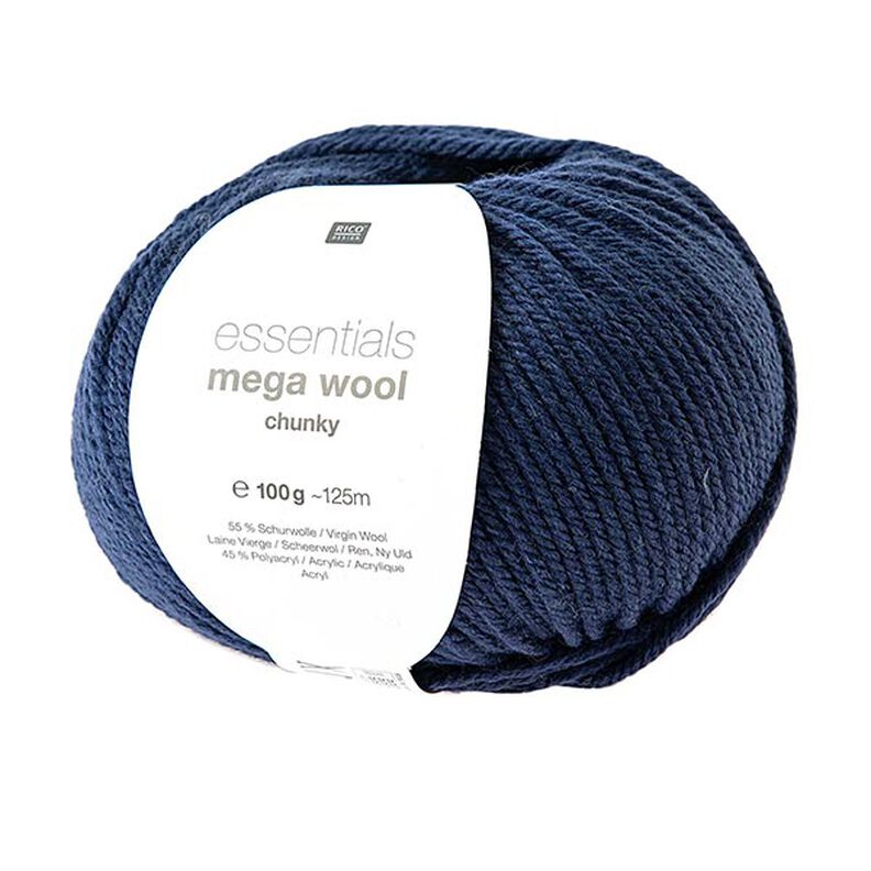 Essentials Mega Wool chunky | Rico Design – namornicka modr,  image number 1