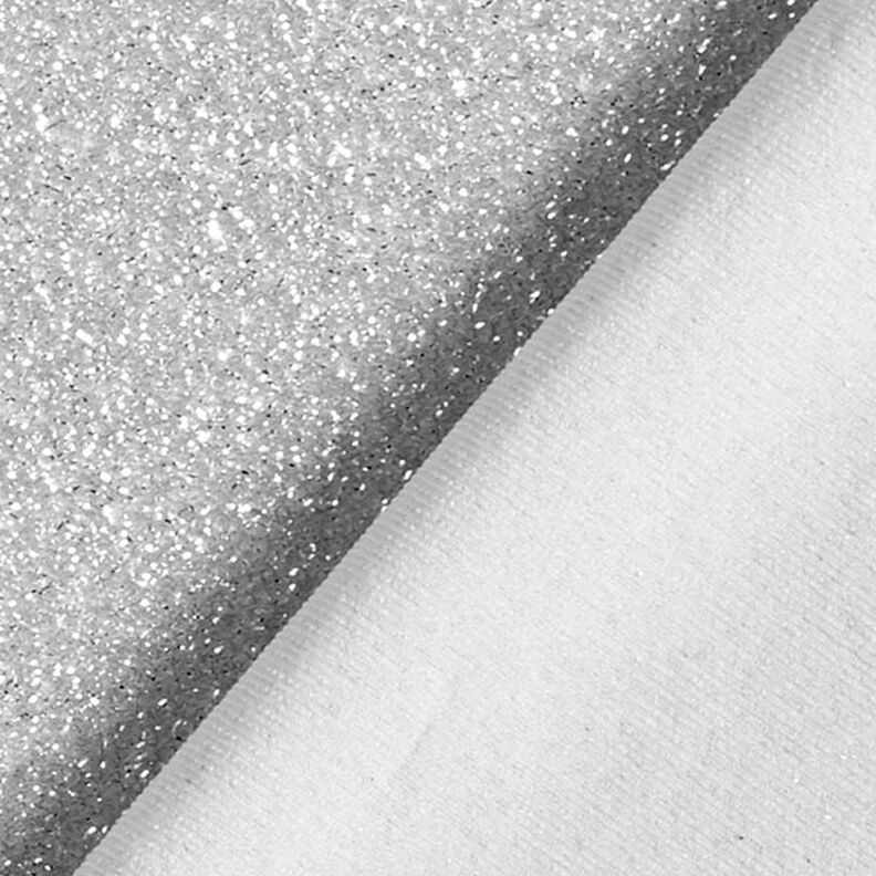 Žerzejová látka s třpytkami Glamour  – stříbrná kovový,  image number 3