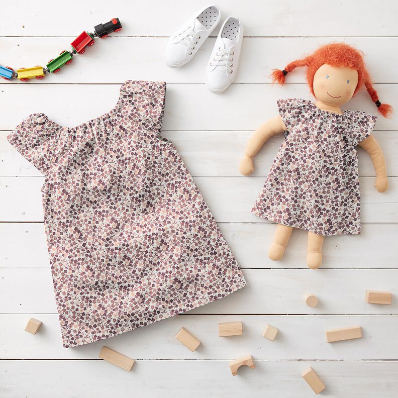 Bavln?n&yacute; žerzej Mo?e kv?tin &ndash; b&iacute;l&aacute;/sv?tle fialova,  image number 6