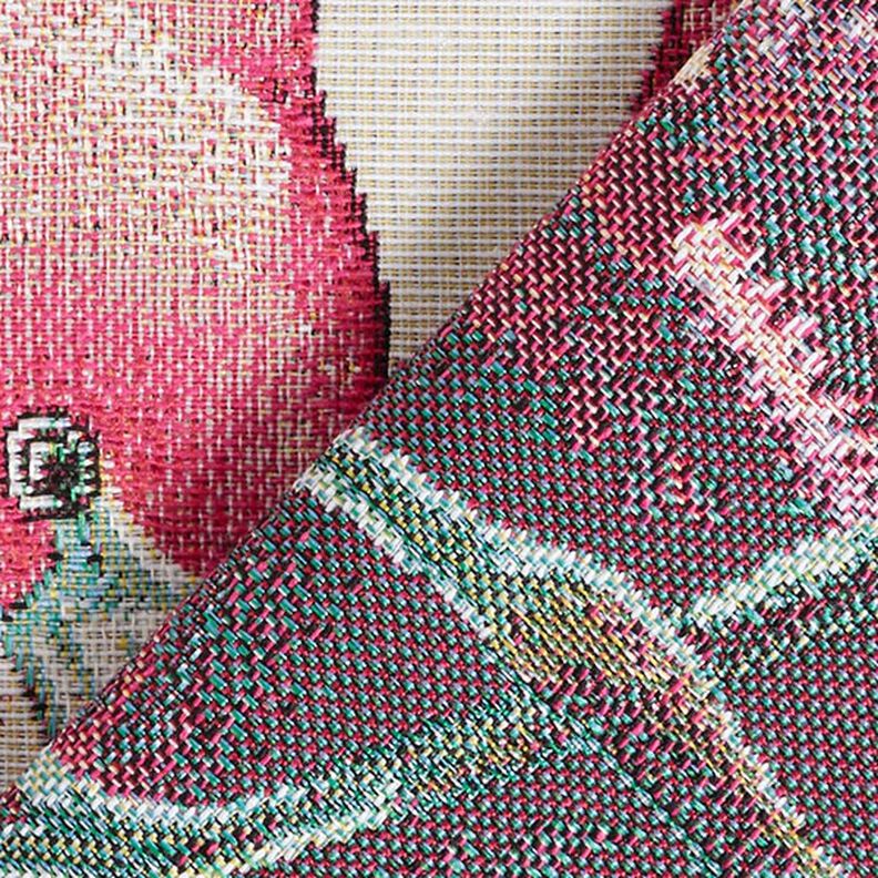 Dekorační látka kusový gobelín Plameňák – béžová/pink,  image number 4