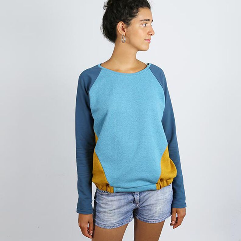 FRAU LILLE – raglánová mikina s šikmými dělicími švy, Studio Schnittreif | XS - XXL,  image number 2