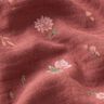 Mušelín / dvojitá mačkaná tkanina jemné květiny | by Poppy – burgundská červená,  thumbnail number 2