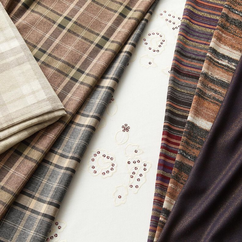 Manšestr tartan – cashew (béžová), image number 6