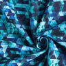 Softshell Barevné trojúhelníky digitální potisk – noční modrá/tyrkysová,  thumbnail number 4