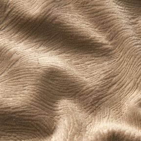 Dekorativní samet Abstraktní větve – cashew (béžová), 