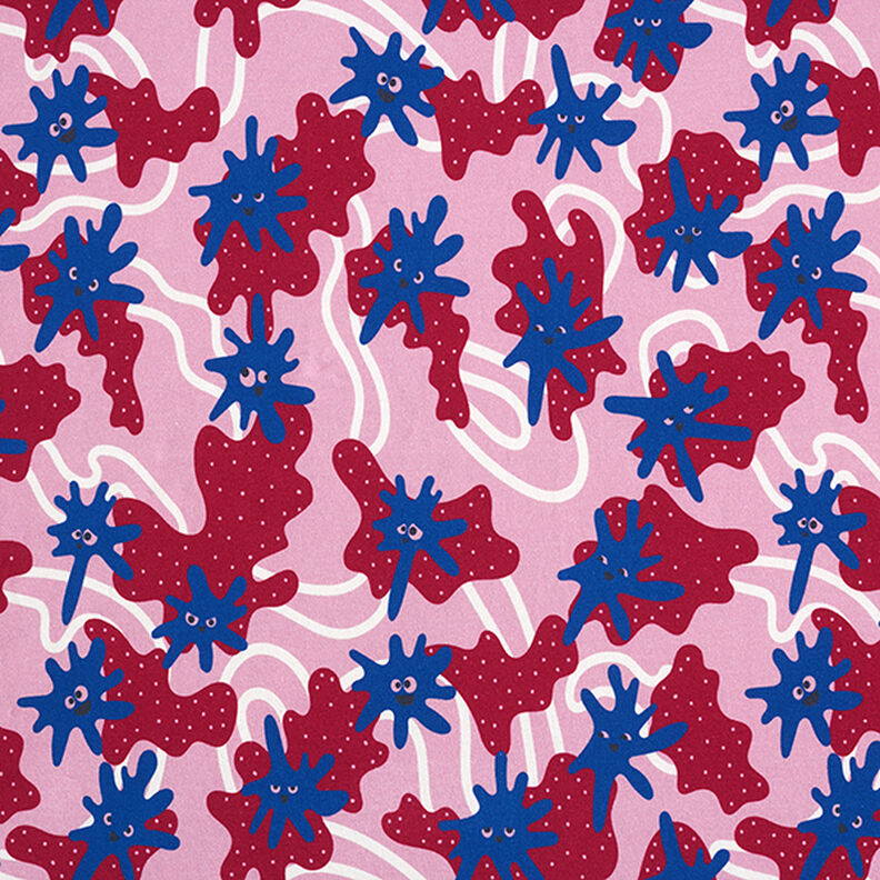 Balíček tkanin na mikinu Glibbermonster | PETIT CITRON – pastelově fialová/královská modr,  image number 3
