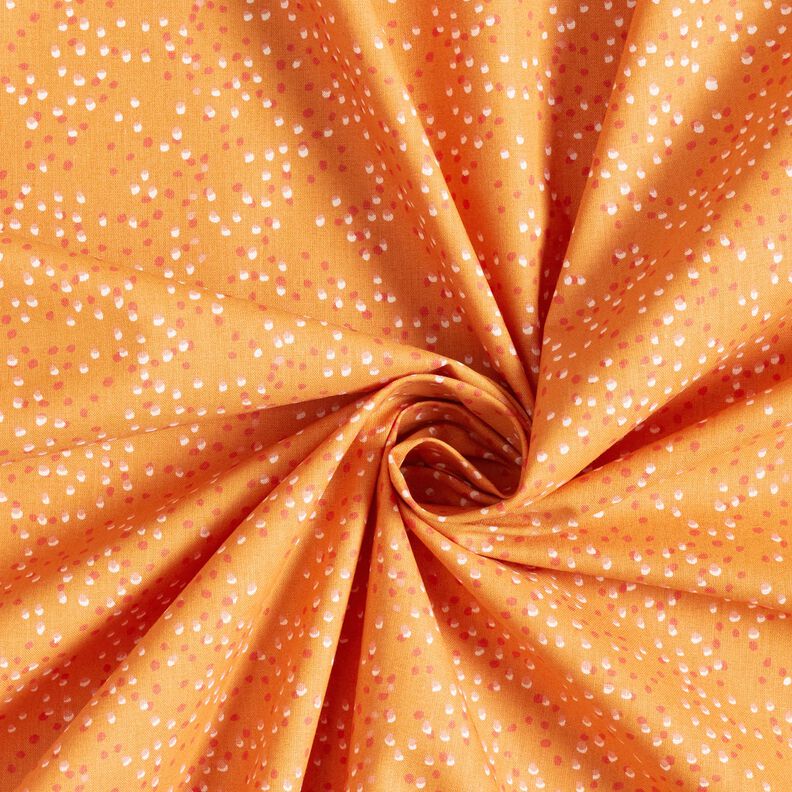 Bavlněná látka Kreton Puntíky – broskvově oranžová,  image number 3