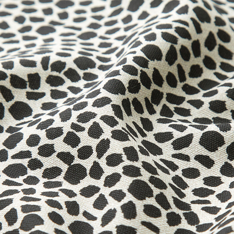 Dekorační látka Polopanama Leopardí potisk – černá/přírodni,  image number 2