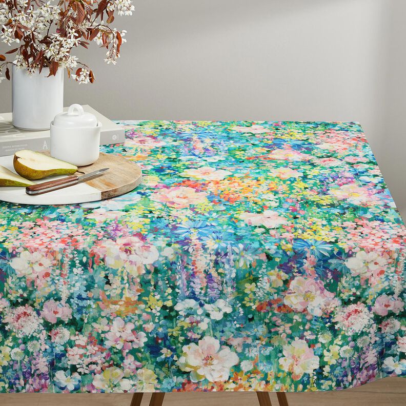 Dekoračn&iacute; l&aacute;tka Pl&aacute;tno Květinov&aacute; malba &ndash; zelen&aacute;/růžov&aacute;,  image number 7