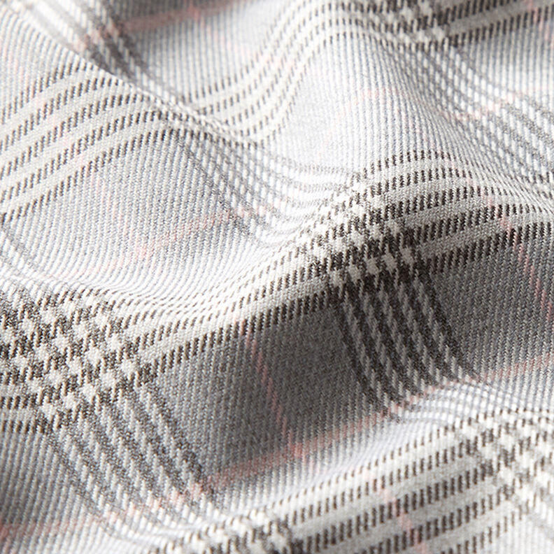 Strečová látka na kalhoty Skotská kostka – světle šedá/tmavě šedá,  image number 2