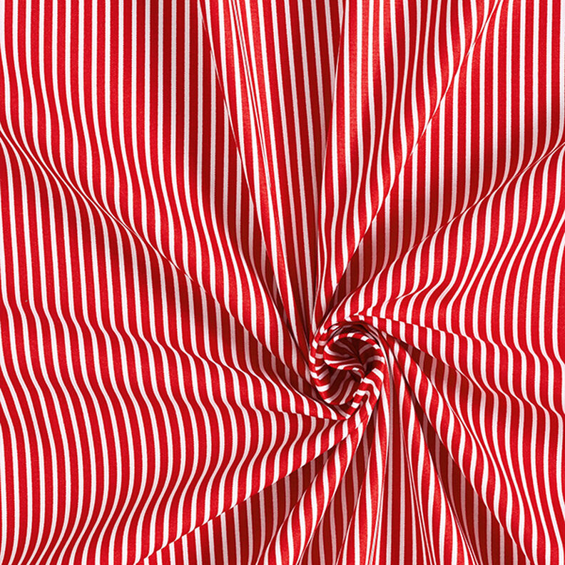 Bavlněný popelín Proužky – červená/bílá,  image number 3