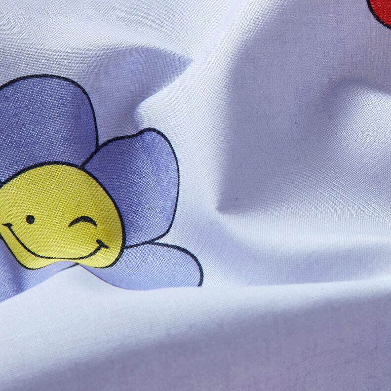 Povrstvená bavlna Veselé květiny | Poppy Fabrics – baby modra/růžová,  image number 3
